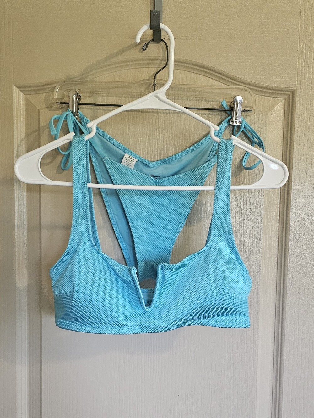 Aerie Teal Bikini Set With Cheekiest Coupe Bottoms (S) And Scoop Top (M)